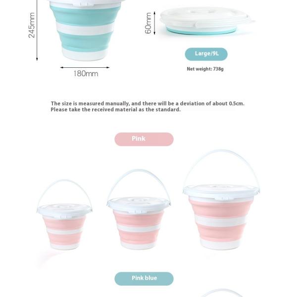 Convenient Foldable Plastic Bucket Multi-functional for Home and Outdoor Applications