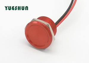 Buy cheap No Lamp Piezo Touch Switch , 19mm Push Button Switch Aluminum Body Red Shell product