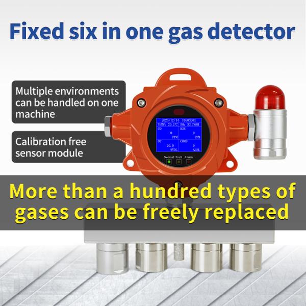 Wall Mount Multigas Detector SO2 O2 CO CH4 NH3 Gas Detector With Relay Output