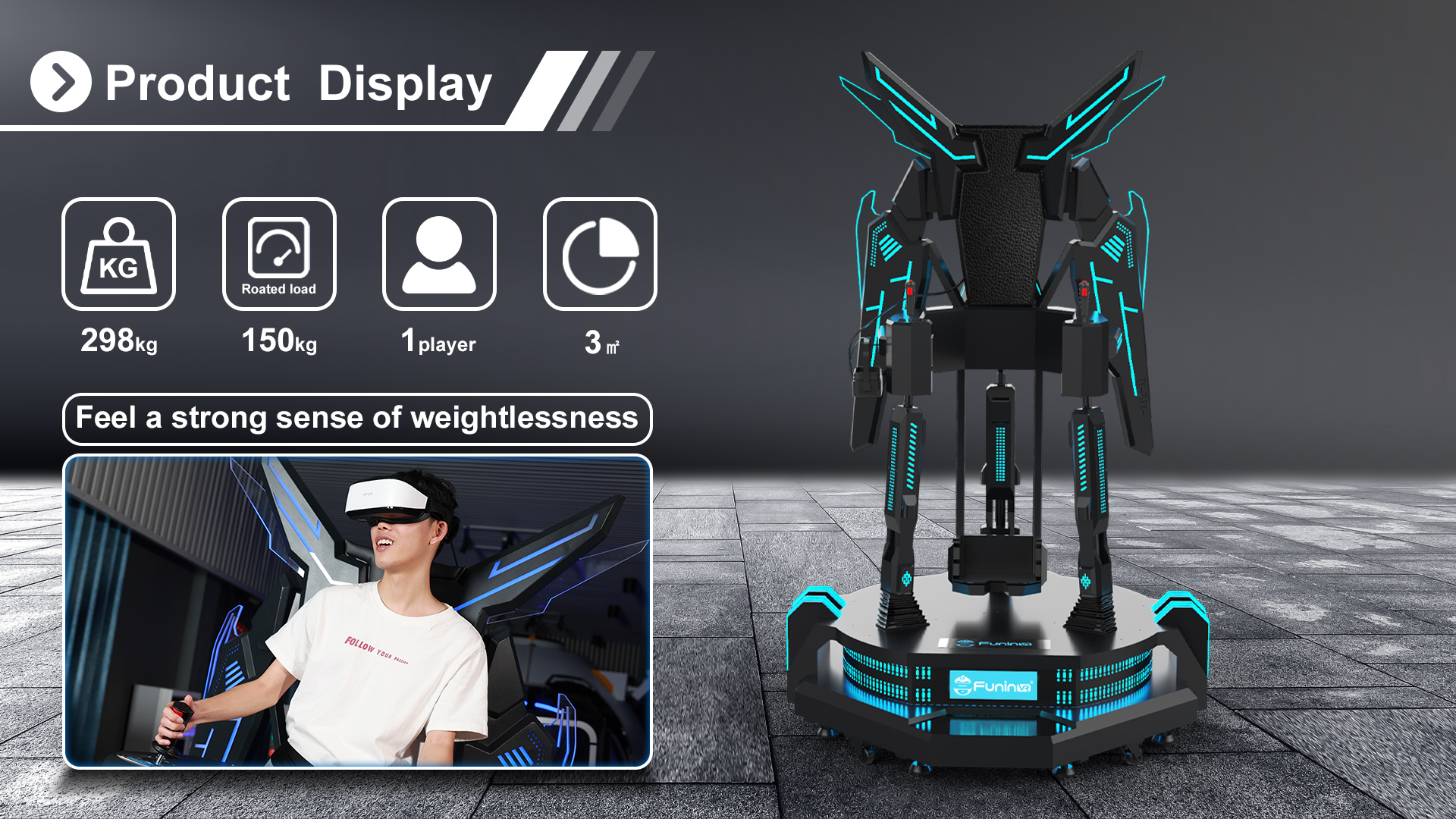 Rated load 150KG 9D Game Simulator Interactive Eagle Flight VR Simulator