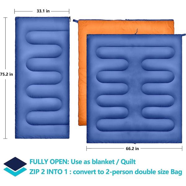 Ultralight Sleeping Bag, Backpacking Sleeping Bag for Adults Youth - Compact Lightweight Waterproof - 3 Season Cool