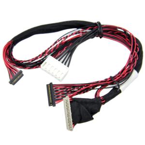 China 20pin 30pin Custom Cable Assemblies LCD LVDS Shield Flat Flexible on sale