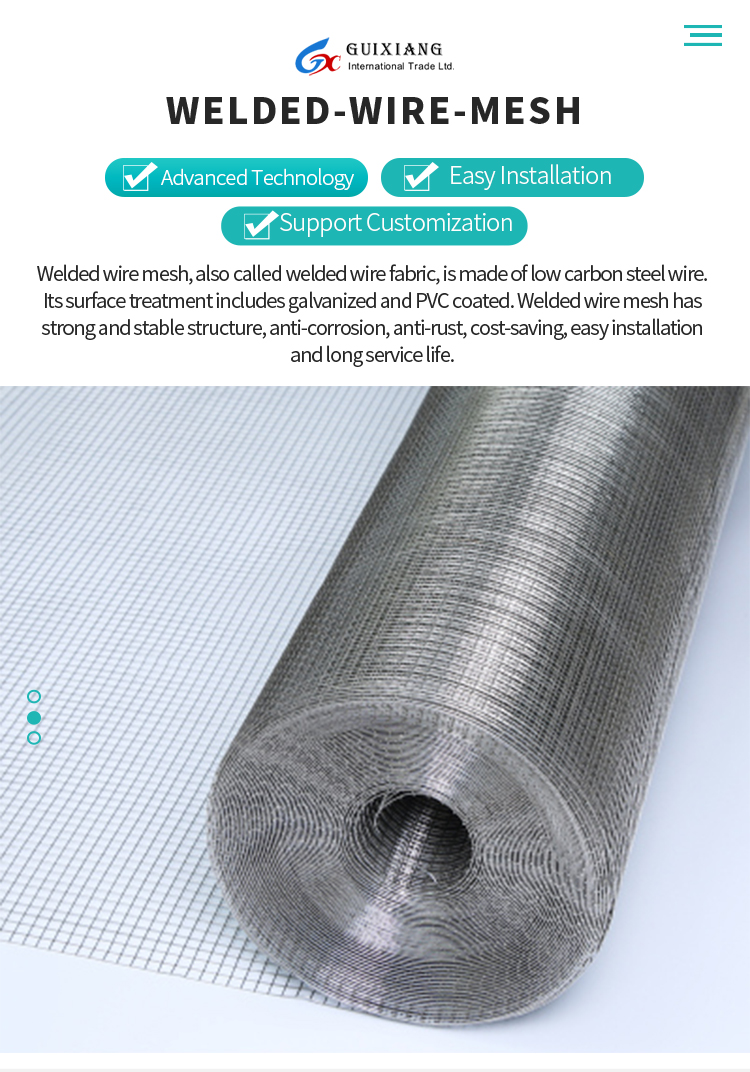 Galvanized welded net fence breeding rat proof net corn net in Anping factory