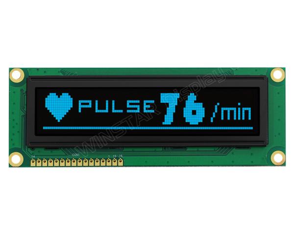 OLED LCD Module 3.84'' 100*16 Graphic Super Wide Temperature 5.0v Winstar