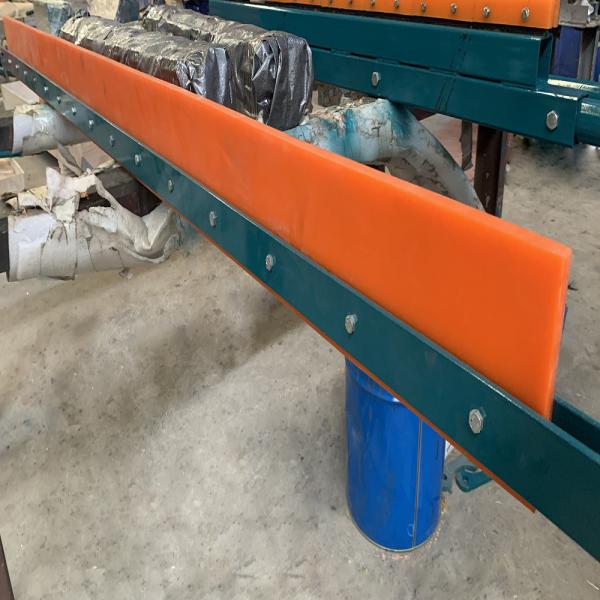 Quality Polyurethane Conveyor Belt Cleaner I Type Diagonal Plow Scraper For Return Belt for sale