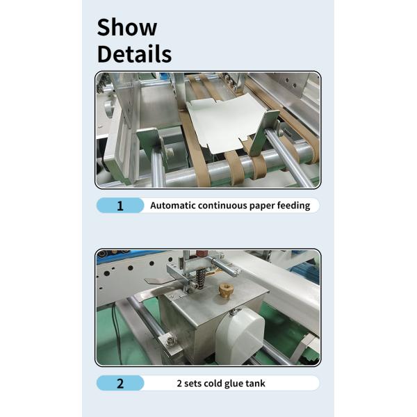 Automatic Grade Automatic Box Folder Gluer Machine CQT 800 for Corrugated Cardboard