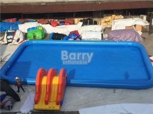 Buy cheap Extra Large Kids Inflatable Play Pool With Small Slide 65cm Height product