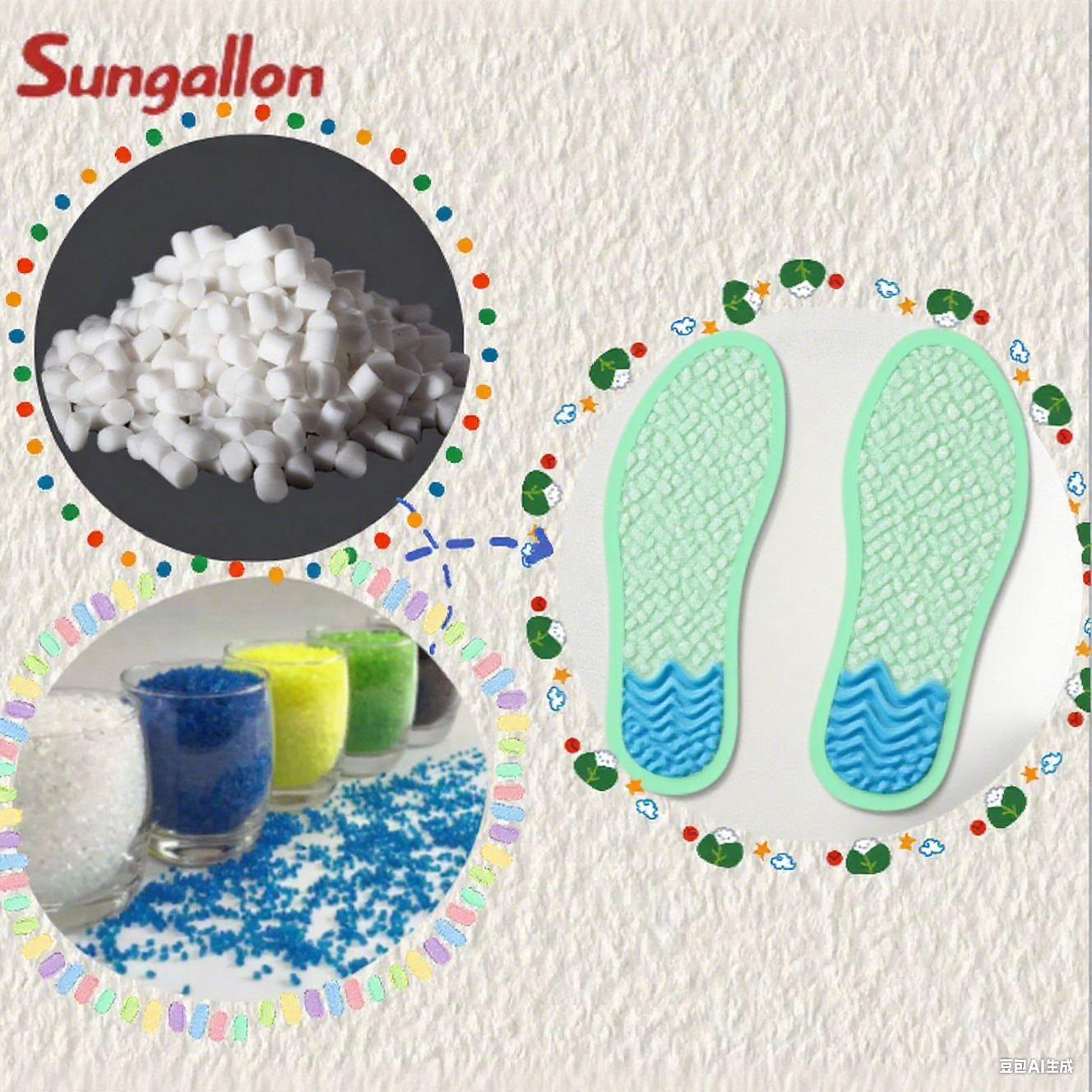 Customizable TPE Thermoplastic Granules Insole Raw Material Soft Cushioning Shoe