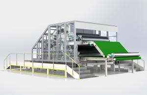 100m/min New design high speed double cylinder nonwoven carding machine for wool