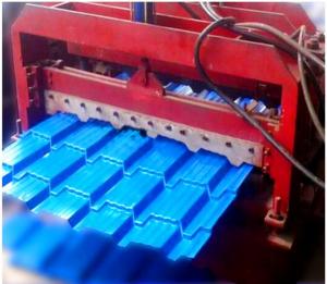 Buy cheap Trapezoidal Tile Type Glazed Tile Machine 5 T Loading Capacity 1250 Mm Uncoiling Width product