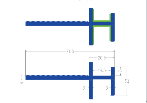Anti Corrosion Aluminum Clips For 30 mm Terracotta Panel Ventilated Facade System