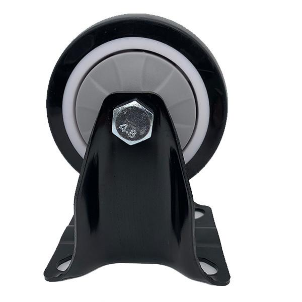 Quality 5 Inch Polyurethane Tread Rigid Plate Caster Wheels For Factory for sale