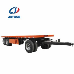 20ft 40ft 20-40Tons Small Flatbed Cargo Trailer Full Trailer Max Payload 40T 2/3 Axles