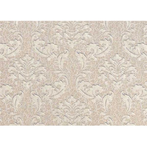 Floral Wet Embossed Non - Woven European Style Wallpaper For Study Room