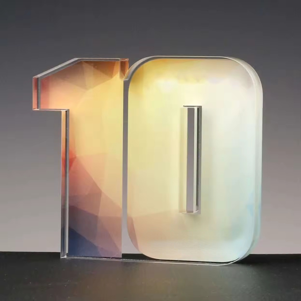 Multipurpose Clear Number Acrylic Block Award Custom Printing For Company Events