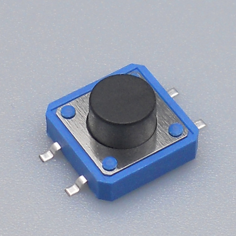 RED House Surface Mount Tactile Switch , 12v Push Button Switch Black Button