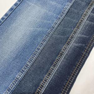 Good Elastic Crosshatch Slub Denim Fabric 183cm Width 3/1 Right Hand Twill