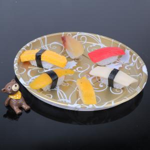 China Custom Printed Serving Round Plastic Sushi Tray on sale