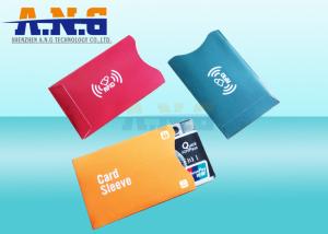 RFID blocking Aluminium sleeve / RFID sleeves prevent electronic pick-pocketing