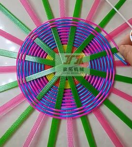 Buy cheap 22KW Plastic Imitation Rattan Making Machine Production Line 4-Strap PP/PE Rattan Artificial Making Machine product