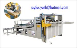 China Custom Carton Folder Gluer Machine / Semi Automatic Folder Gluer lifting gluing pressing on sale