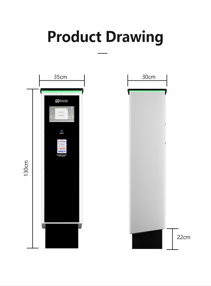 Self Service Parking Fee Machine For Indonesia LPR Solution Parking Ticket System