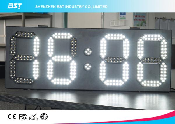 Quality White And White Led Clock Digital Clocks With Large Display , Long Lifespan for sale