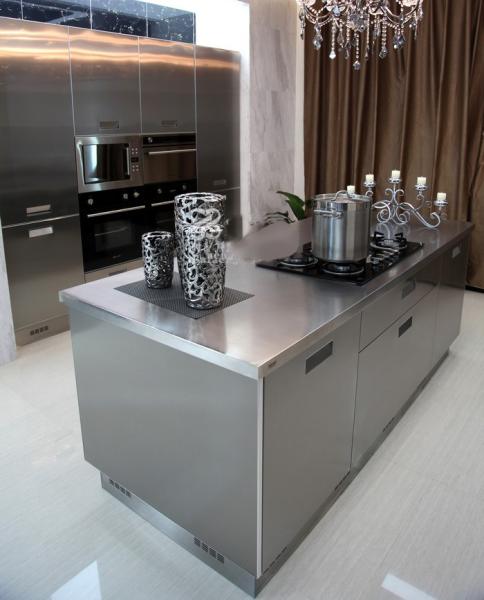 Quality 2021 NEW Design 304 Stainless Steel Modern Modular Kitchen Cabinet for sale