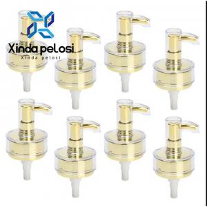 China 24/410 Lotion Dispenser Pump Gold Lotion Hand Pressure Shower Gel Pump Head on sale