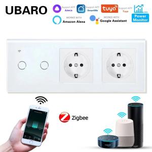 Buy cheap 228 X 86 X 35mm Light Switch And Plug Combo CE Vioce Control Switch And Socket Combination product