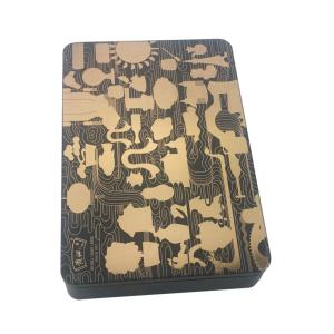 Buy cheap PMS Offset Printing Rectangle Vintage Tin Can With Embossed Lid product