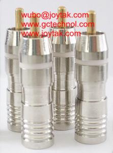 RCA male Connector RCA plug Compression connector for  RG6Q Coaxial Cable gold plated pin home ther