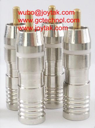 Quality RCA male Connector RCA plug Compression connector for  RG6Q Coaxial Cable gold plated pin home ther for sale