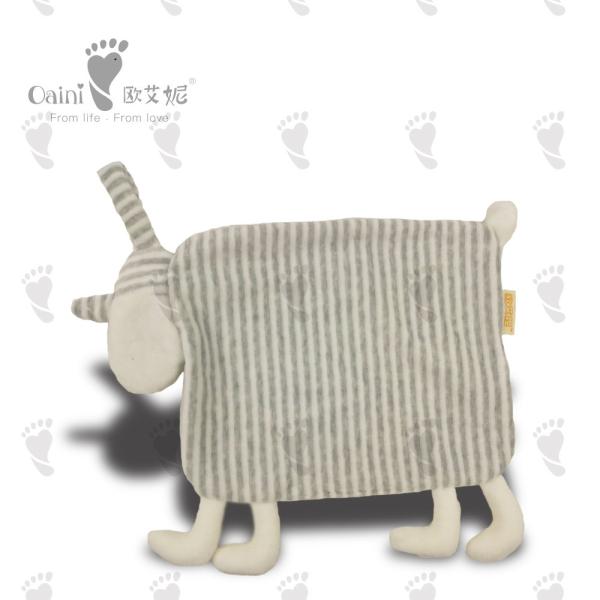 Quality Customised Huggable Baby Comforter Toy Stripe Sheep Sleep Comforter Toy for sale
