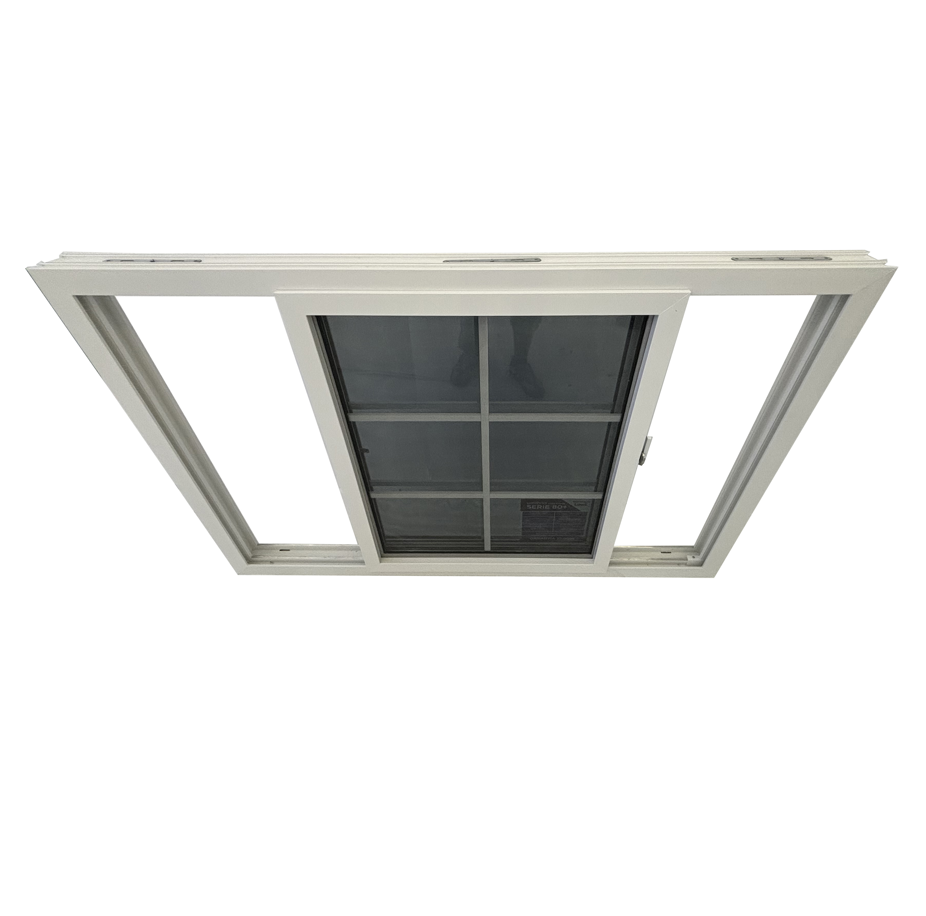 Security Conventional UPVC Sliding Windows Ultra-Smooth 80mm UPVC Twin Slider Window With Fly Screen Fiberglass