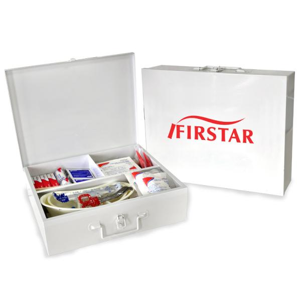 Quality Workplace Compliant First Aid Kit Metal Wall Mount White 28x23x9cm for sale