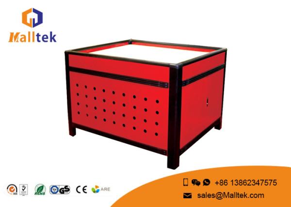 Quality Durable Retail Shop Fittings Supermarket Counter Table Customized Logo for sale