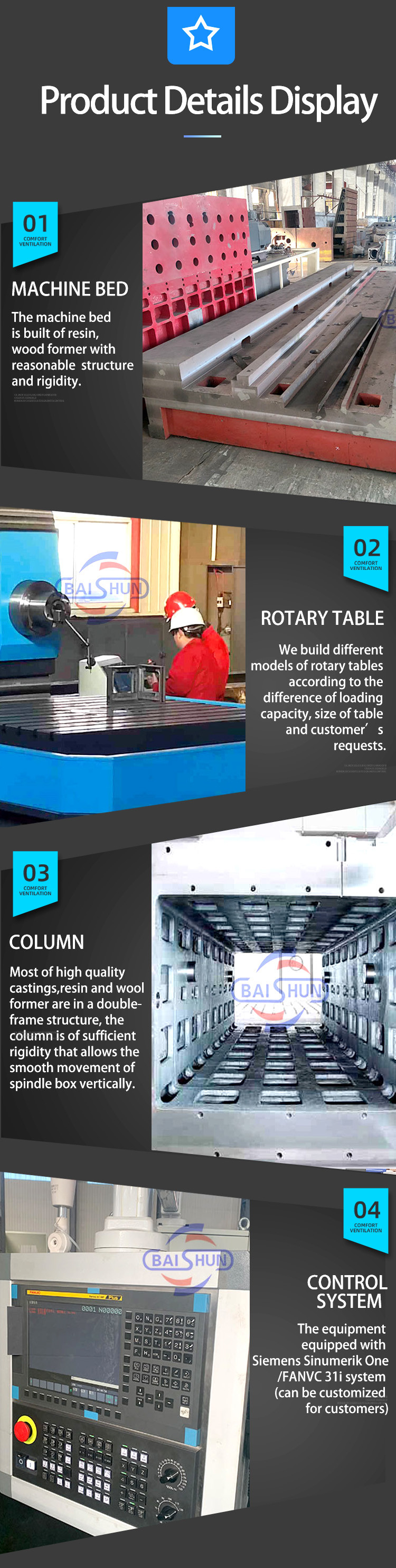 10000-40000kg Table Loading Capacity In CNC Horizontal Boring And Milling Machine