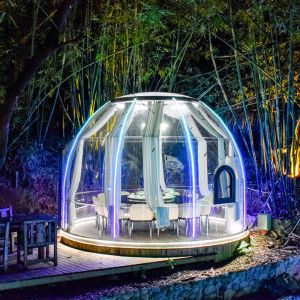 Insulated Glass Bubble Tent Energy Efficient Dome Igloo Bubble Tent