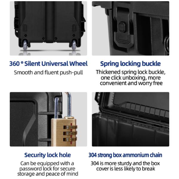 Custom Hard Plastic Flight Case 600x425x300mm IP67 Waterproof