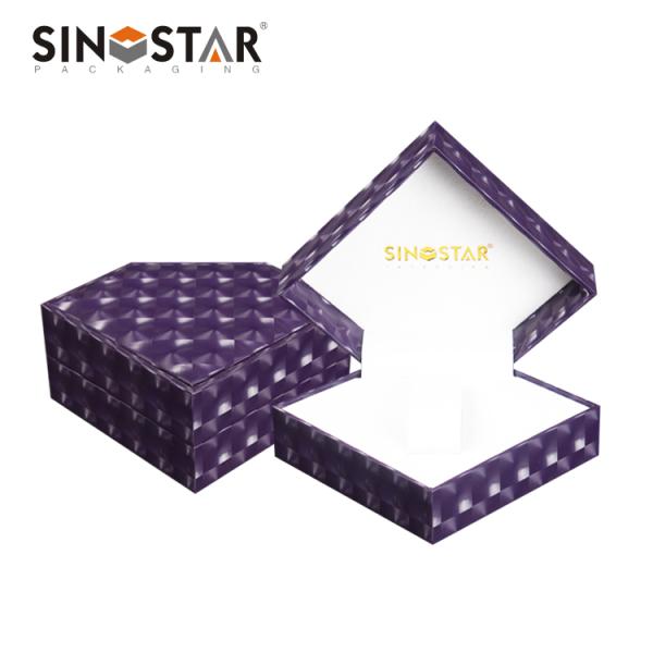 Custom Luxury Handmade Single Watch Box Purple Durable Presentation Gift