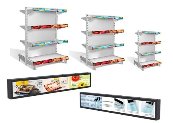 Quality LG LCD Ultra Wide Strip Stretched Bar Stretched HD Player, LCD Ad Advertising Display For Supermarket ads for sale