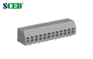 Buy cheap Pitch 5.0mm Spring Screwless Terminal Block 300V 10A 2-24 Poles 16-26 AWG product