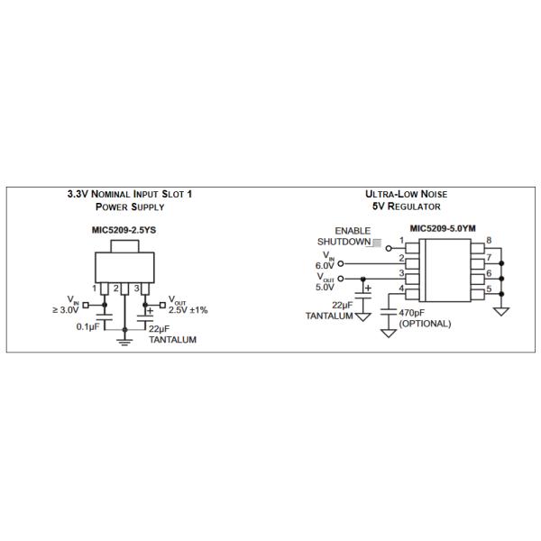 SOT223 LDO Voltage Regulators MIC5209 3.3YS TR 5.0YS IC Chipset