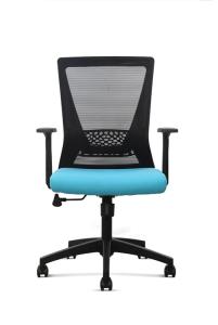 0.175 CBM Blue Mesh Office Swivel Chair Locking Mechanism PU Castors