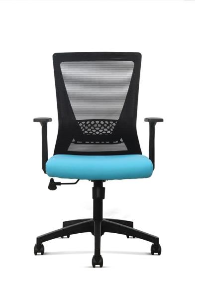 Quality 0.175 CBM Blue Mesh Office Swivel Chair Locking Mechanism PU Castors for sale