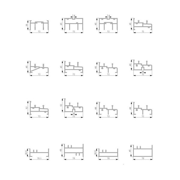Powder Coated 6061 Aluminum Sliding Window Profiles Soundproof