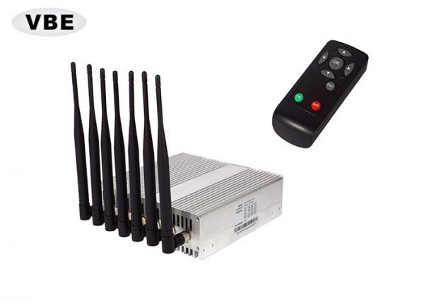 Quality 16W Wifi GPS Mobile Network Jammer Device Remote Control 7PCS Omni Antennas for sale