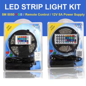 Buy cheap Color Changing RGB LED Strip Light Full Set 5M 5050SMD Come With Remote Control and Power Supply product