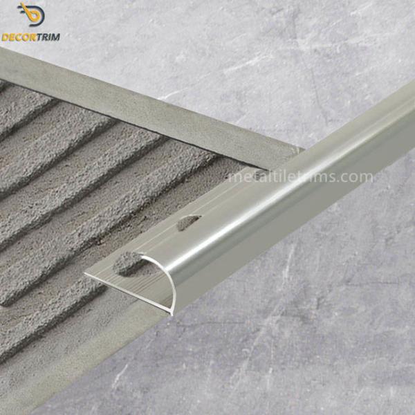 Quality Protective Decorative Aluminium Tile Trim Curved Shape 8mm Size for sale